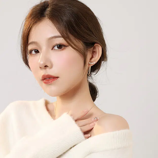 沂茹 温柔知性闪钻流苏耳环优雅气质耳钉新潮高级感精致耳饰首饰配饰女款