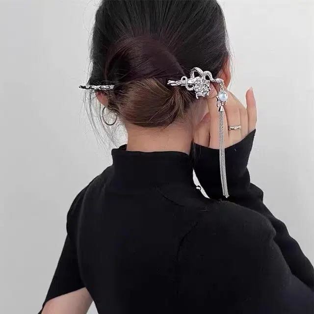 沂茹 新中式冷淡风缠绕灵蛇流苏减龄优雅古风气质 发簪 女款