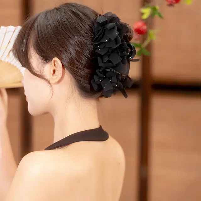 沂茹 氛围感盘发鲨鱼夹发量多后脑勺发抓大号 发夹 女款