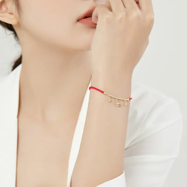 沂茹 简约气质高级 小清新喜庆可爱精致 合成立方氧化锆 手链 女款