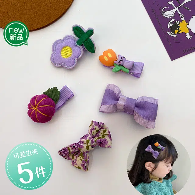 沂茹 创意小众设计轻奢风甜美童趣 布艺 发夹 儿童款