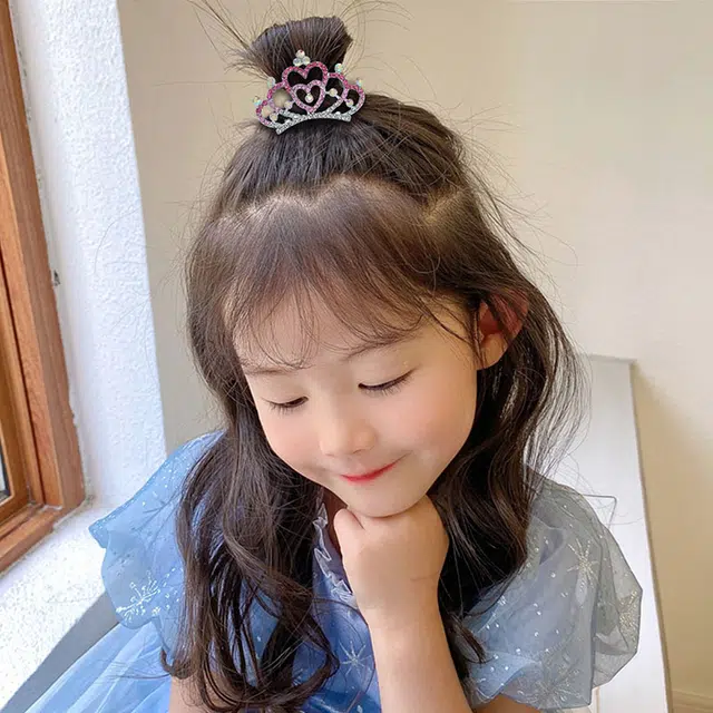 沂茹 闪耀皇冠插梳头可爱优雅甜美生日会节日表演中号公主风学生头饰配饰女款