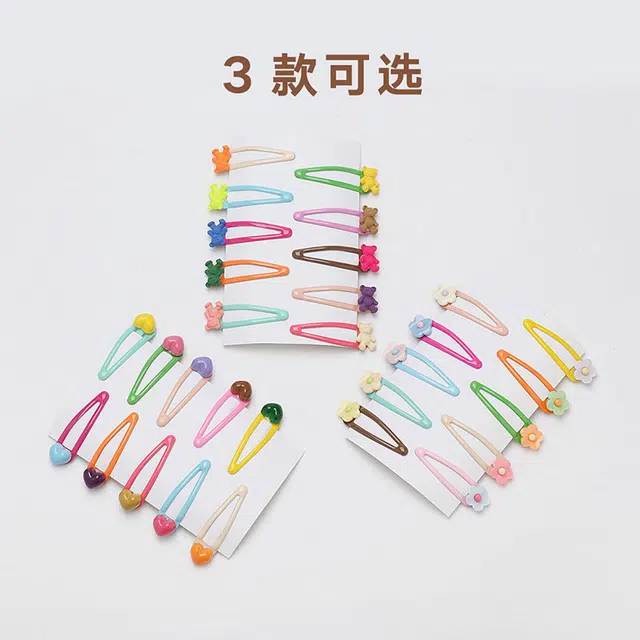 沂茹 童趣甜美刘海边夹 合金树脂 发夹 女款