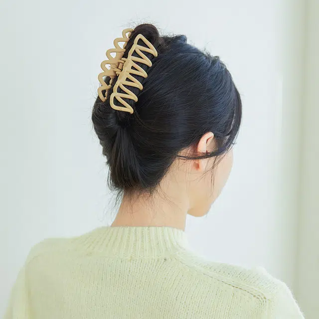 沂茹 磨砂波浪抓夹 亚克力 发夹 女款