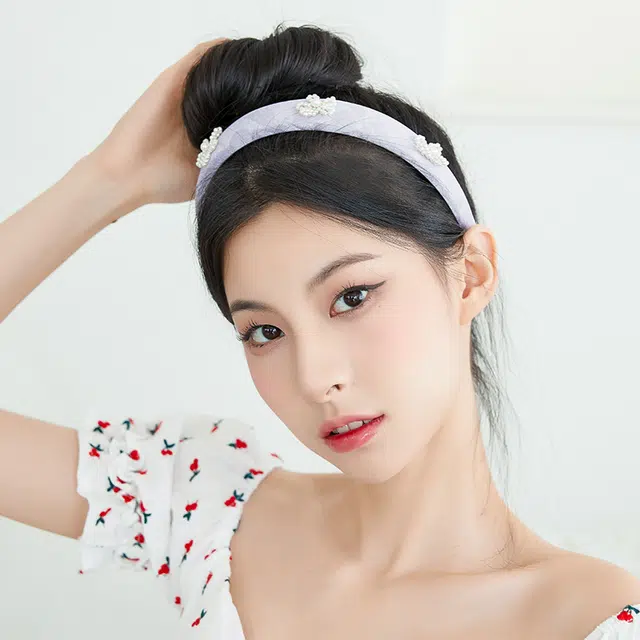 沂茹 少女系公主优雅简约串珠头箍配饰布艺 串珠 发箍 女款