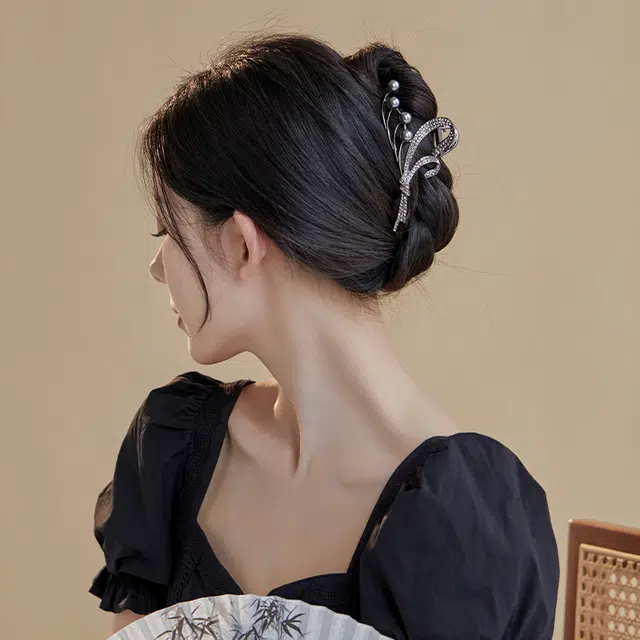 沂茹 大号轻奢抓夹气质后脑勺高级感盘发鲨鱼夹头饰 发夹 女款