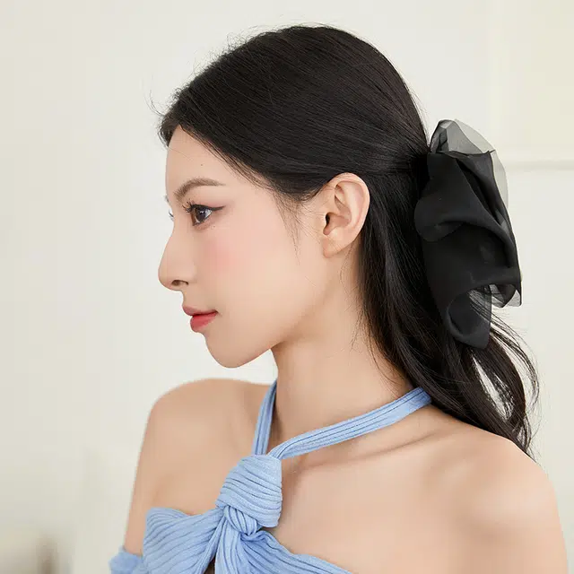 沂茹  黑色双面蝴蝶结发抓甜美少女公主在逃日常百搭减龄森系优雅气质 合金 发夹 女款