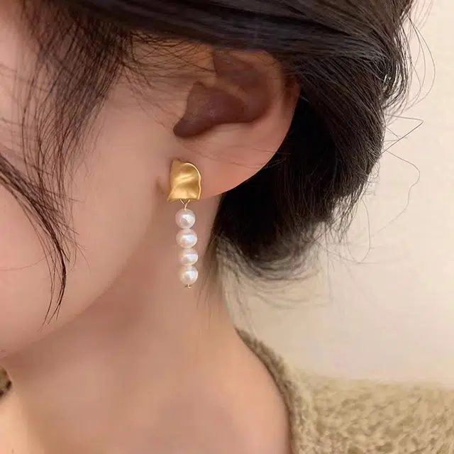 沂茹 公主少女精致简约气质高级感不对称 淡水珍珠 耳环 女款