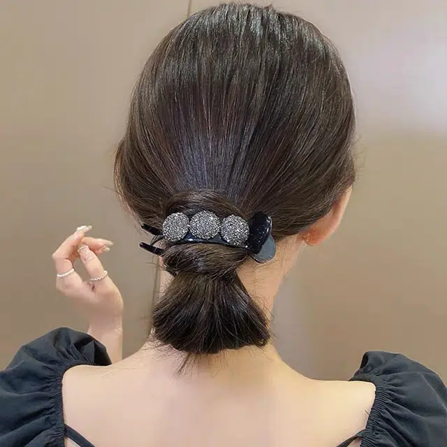 沂茹 闪耀丸子头高级感后脑勺盘发神器气质 发夹 女款