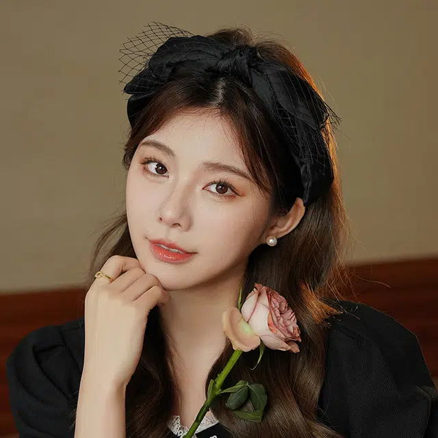 沂茹 精致可爱甜美韩系气质 黑色蝴蝶结 发箍 女款