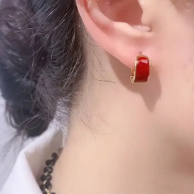 沂茹 气质高级精致精致高级感轻奢 合金 耳环 女款