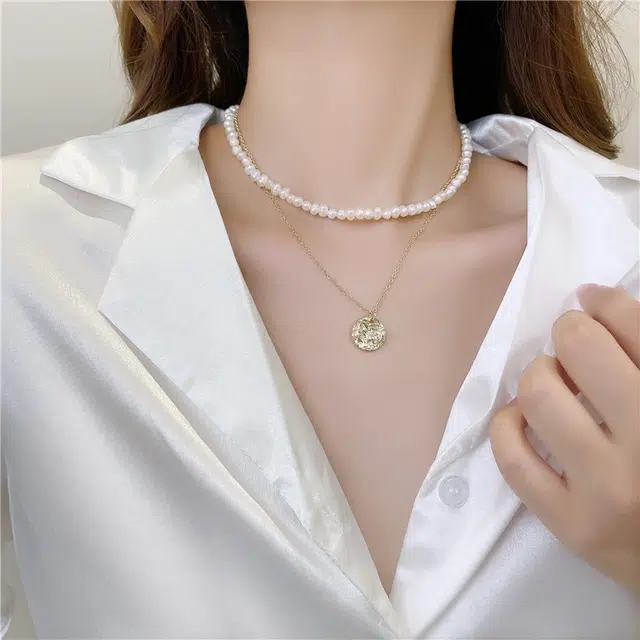 沂茹 小众设计减龄甜美不规则 淡水珍珠 项链 女款