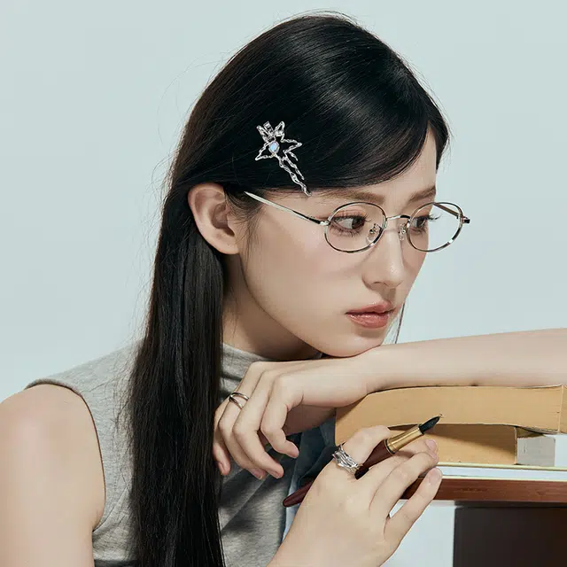 沂茹 月光液态星星清冷感前额 合金 发夹 女款