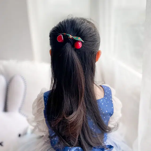 沂茹 韩国简约小清新樱桃可爱少女 甜美风头饰 扎头发头绳 树脂 发圈 女款