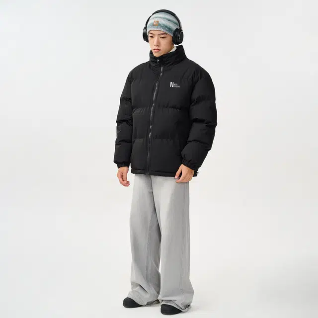 依文 经典基础款设计感简约高级感百搭立领宽松面包服美式慵懒风无性别穿搭保暖廓形棉服 男女同款