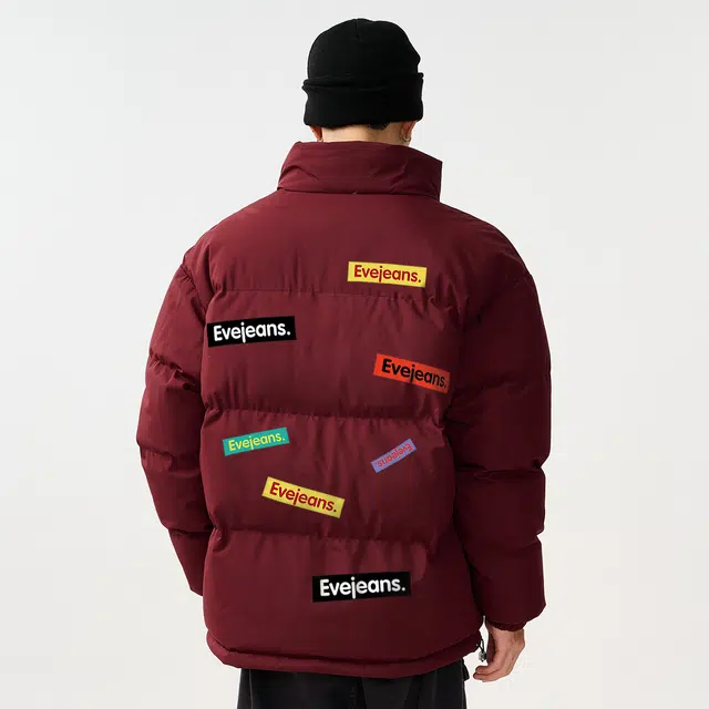 依文 面包服简约纯色休闲宽松防风防寒保暖加厚舒适百搭时尚设计感新元素棉服 男女同款 藏青色