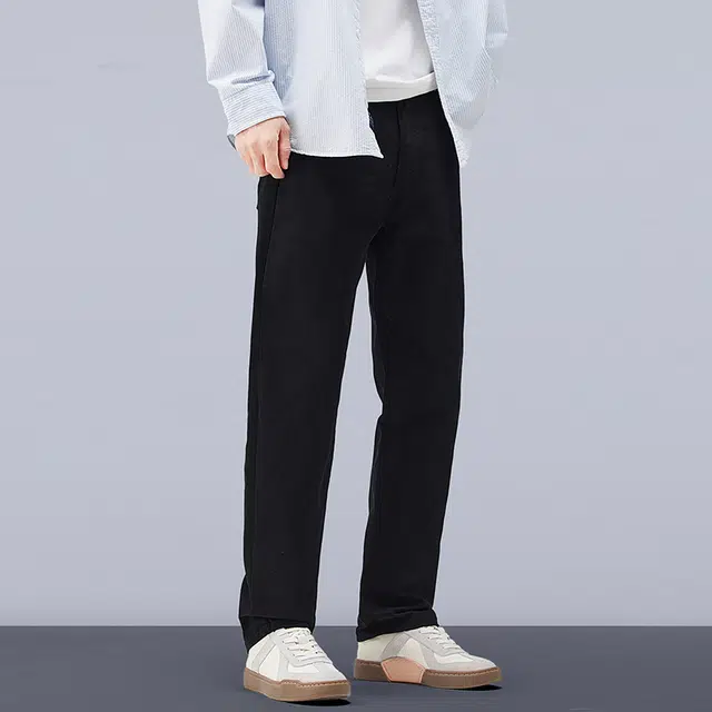 贵色 秋季 复古运动美式直筒男士薄款垂感百搭宽松裤牛仔裤 男女同款