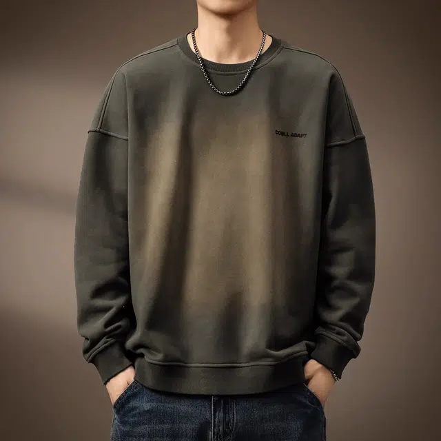 贵色 渐变水洗长袖卫衣 男款