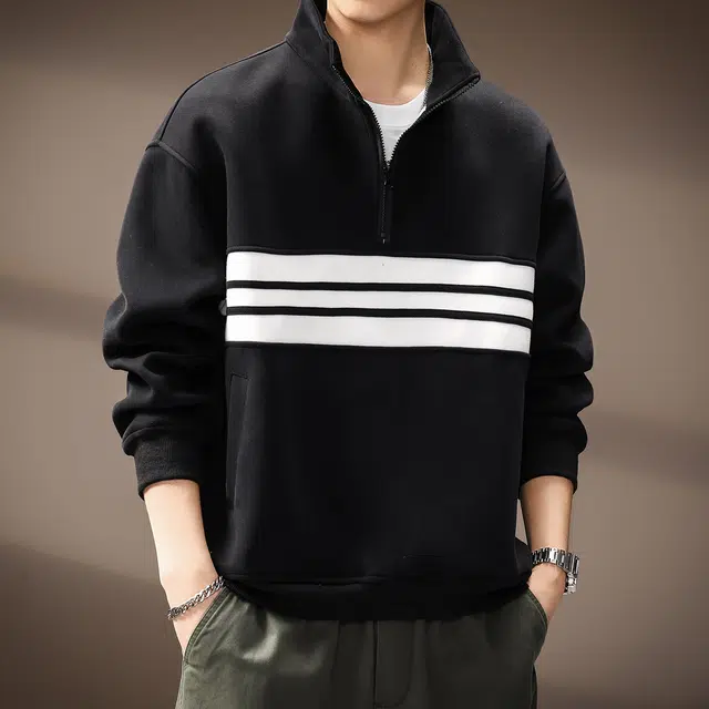 贵色 美式高端设计感城市机能风三条杆重磅潮流宽松上衣卫衣 男女同款