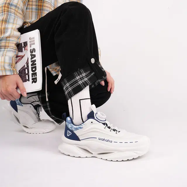娃哈哈 织物 简约拼色 复古百搭  时尚潮流 减震耐磨透气包裹性 低帮 生活休闲鞋 男款