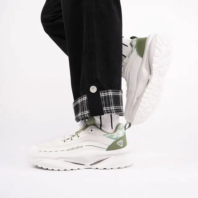 娃哈哈 织物 简约拼色 复古百搭  时尚潮流 减震耐磨透气包裹性 低帮 生活休闲鞋 男款