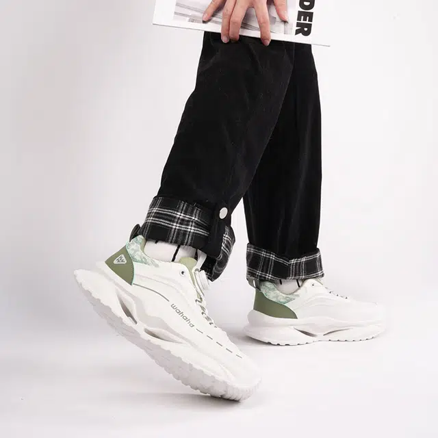 娃哈哈 织物 简约拼色 复古百搭  时尚潮流 减震耐磨透气包裹性 低帮 生活休闲鞋 男款