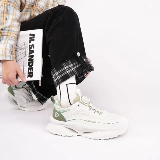 娃哈哈 织物 简约拼色 复古百搭  时尚潮流 减震耐磨透气包裹性 低帮 生活休闲鞋 男款