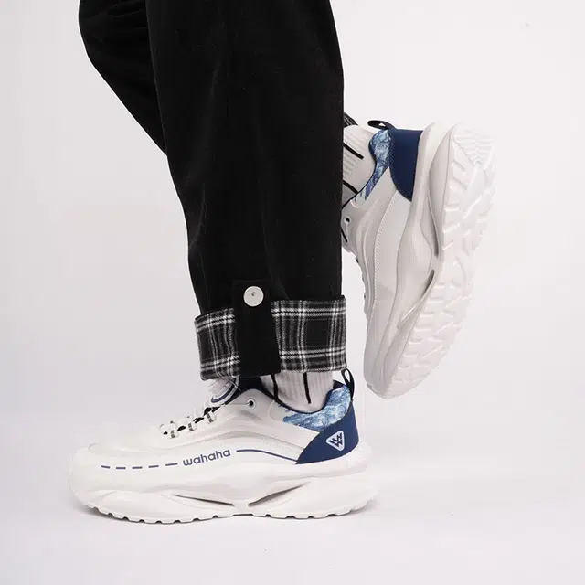 娃哈哈 织物 简约拼色 复古百搭  时尚潮流 减震耐磨透气包裹性 低帮 生活休闲鞋 男款