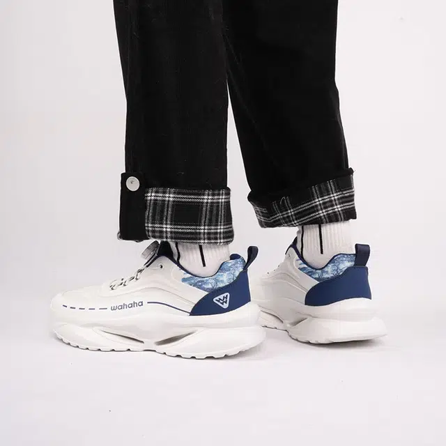 娃哈哈 织物 简约拼色 复古百搭  时尚潮流 减震耐磨透气包裹性 低帮 生活休闲鞋 男款