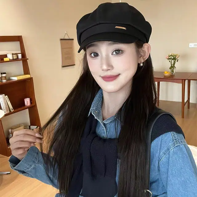 心水好物 日系百搭文艺复古街头出行百搭 聚酯纤维  贝雷帽 女款