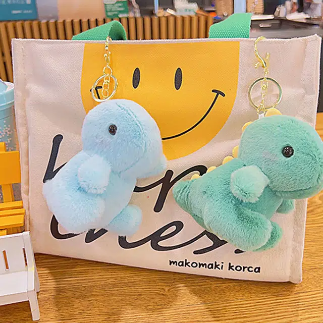 心水好物 精致可爱毛绒恐龙娃娃钥匙扣书包公仔#好运 聚酯纤维 挂件 男女同款情侣款