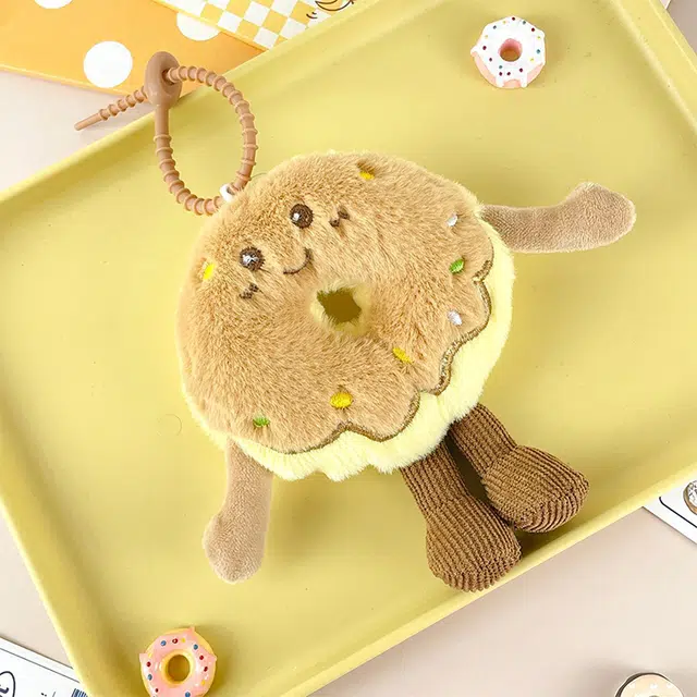 心水好物 卡通甜甜圈玩偶甜品公仔包包创意饰品 毛绒 挂件 男女同款情侣款
