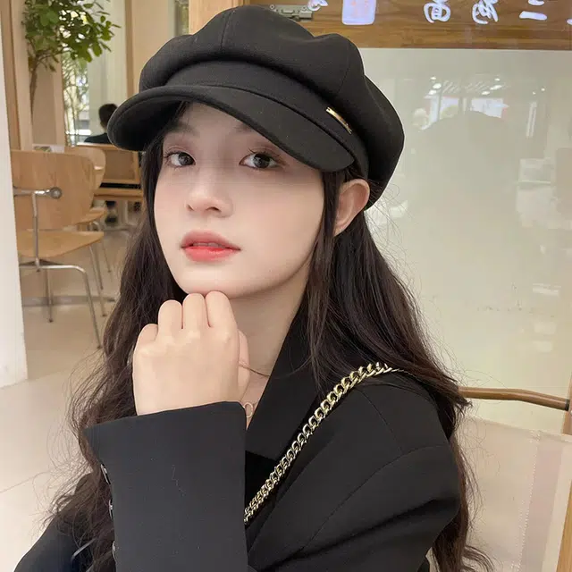心水好物 日系百搭文艺复古街头出行百搭 聚酯纤维  贝雷帽 女款