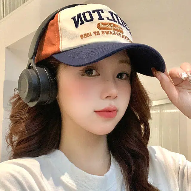 心水好物 拼色美式撞色软顶大头围显脸小深顶 棉 鸭舌帽 男女同款情侣款