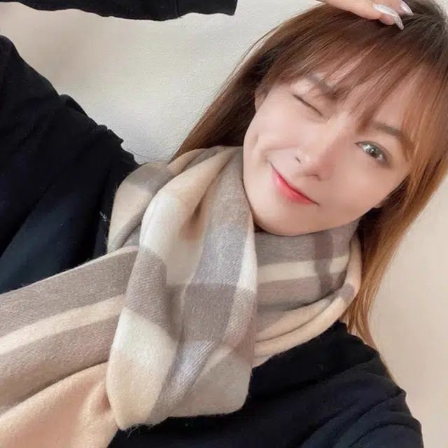 心水好物 英伦学院风经典格纹保暖百搭 绒线围巾 男女同款情侣款