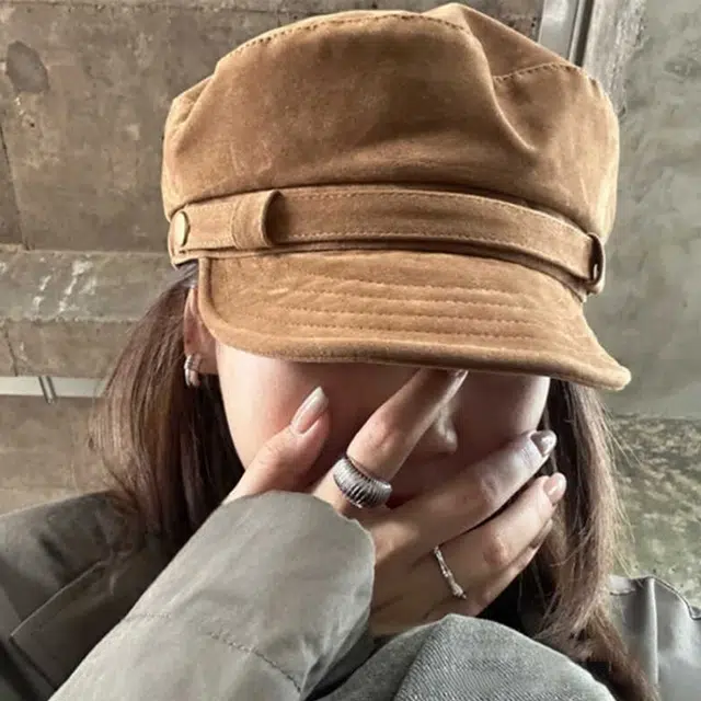 心水好物 复古平顶报童帽显脸小高级感麂皮绒百搭时尚户外出游 棉  贝雷帽 男女同款情侣款