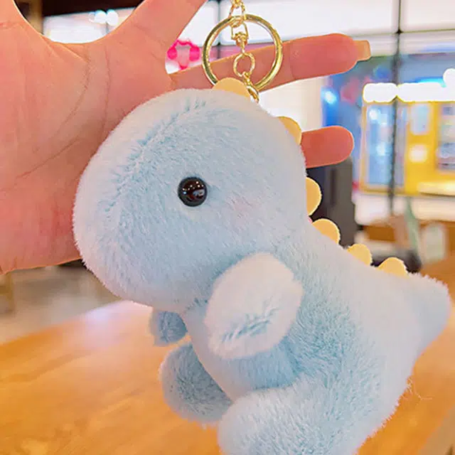 心水好物 精致可爱毛绒恐龙娃娃钥匙扣书包公仔#好运 聚酯纤维 挂件 男女同款情侣款
