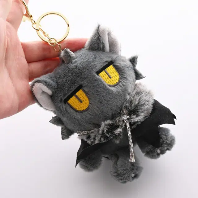 心水好物 酷飒披风猫咪毛绒玩具钥匙扣包包挂饰公仔 聚酯纤维 挂件 男女同款情侣款
