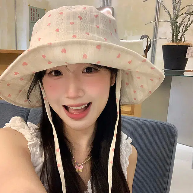 心水好物 美可爱夏季纯欲风百搭透气大帽檐盆帽学院露营户外遮阳防晒帽 棉 渔夫帽 女款