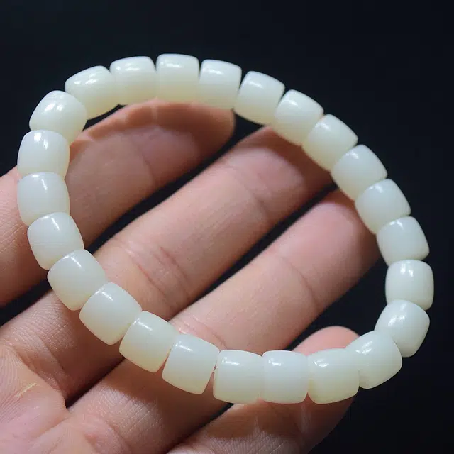 中藏 考研考试上岸清新高级优雅轻奢莹润 白玉菩提 手串 男女同款情侣款