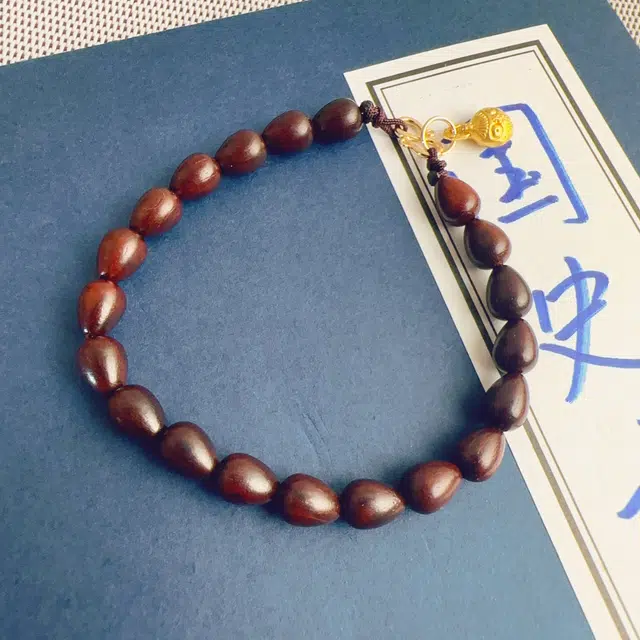 中藏 复古新中式文玩高级 小叶紫檀 名贵木作手串 女款