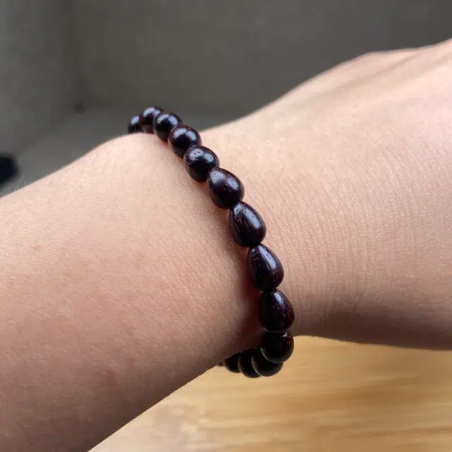 中藏 复古新中式文玩高级 小叶紫檀 名贵木作手串 女款