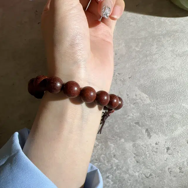 中藏 国潮复古新中式文玩 佩戴 木作手串 男女同款情侣款 紫檀