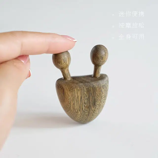 中藏 小蜗牛按摩梳复古新中式便携 木质 木作 男女同款情侣款 绿檀