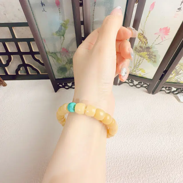 中藏 海蓝之心 考研考试上岸国潮复古新中式文玩 吉祥如意招财纳福风化 菩提子/菩提籽 手串 男女同款情侣款