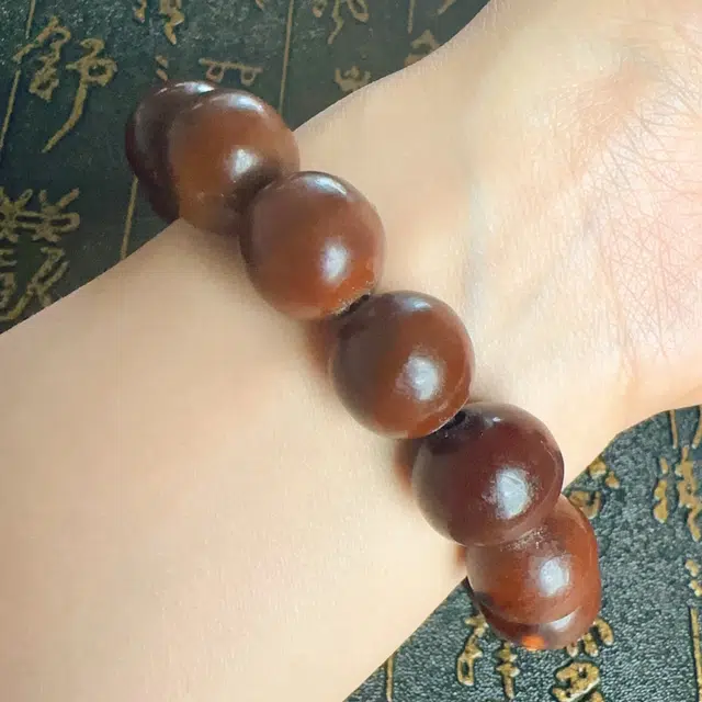 中藏 太阳子 国潮复古新中式文玩 吉祥如意招财纳福 佩戴雅玩 菩提子/菩提籽 手串 男款