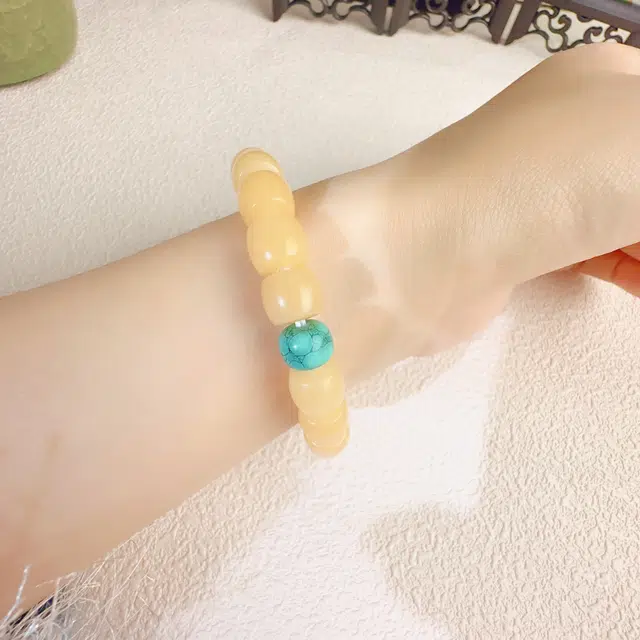 中藏 海蓝之心 考研考试上岸国潮复古新中式文玩 吉祥如意招财纳福风化 菩提子/菩提籽 手串 男女同款情侣款