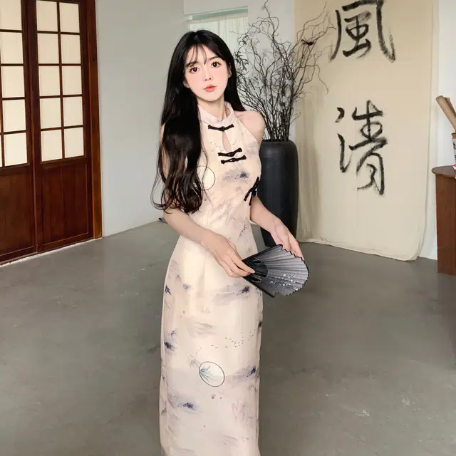 果瑱 百搭休闲长袖上衣优雅清新裙子裙装套装 女款