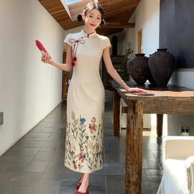 果瑱 通勤休闲简约时尚百搭短袖连衣裙 女款