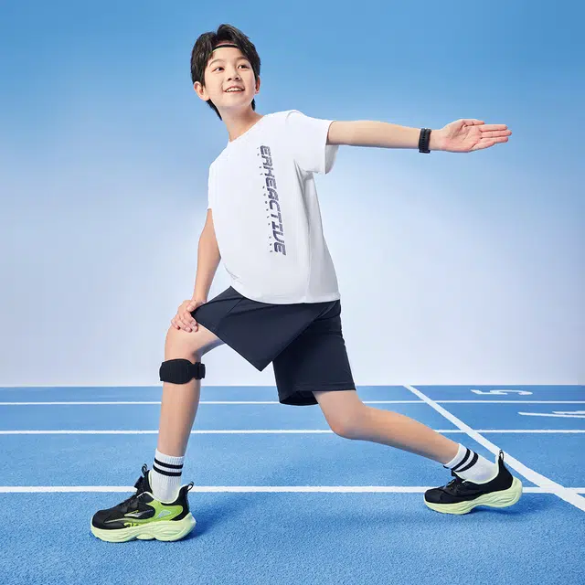 鸿星尔克儿童休闲运动套装 舒适时尚简约百搭 儿童款